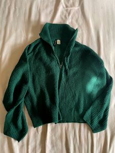 H&amp;M (Palm Green Crop Top)
