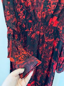 H&amp;M Red Printed Dress
