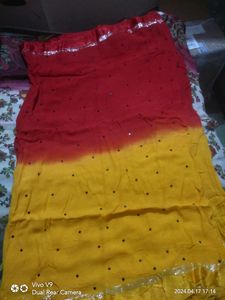 Red And Yellow Color Saree