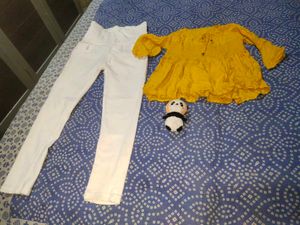 Combo Of Girls Top And Jeans