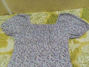 Floral Puff Sleeve Mini Dress
