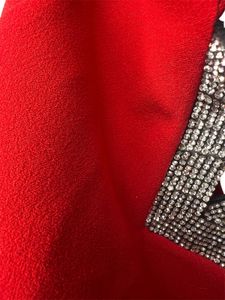 Red Mini Dress with Diamond Detail Size 8