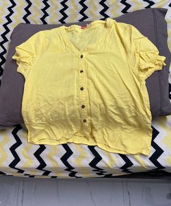 Yellow Button-Down Top