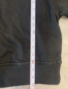 Zara Size  Medium Black Crop Top Hoodie Sweatshirt