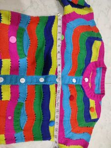 Colorful Knit Cardigan 36-40