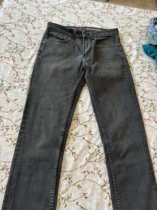 Gray Wash Denim Jeans