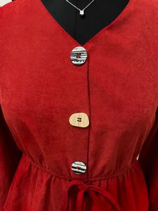 Maroon Velvety Top