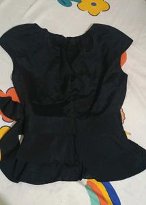 Black Milkmaid Top
