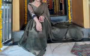 Elegant Green Saree