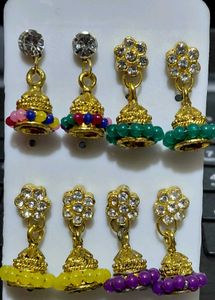 Colorful Jhumka Earring Set