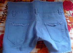 High-Waisted Denim Shorts
