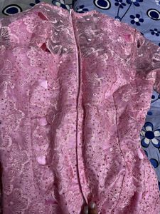 Vintage Pink Lace Maxi Dress