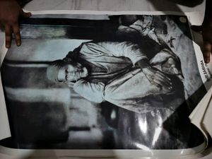 Big Sai Baba Black And White Photo