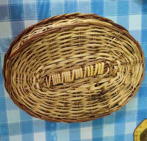 Handwoven Oval Wicker Basket