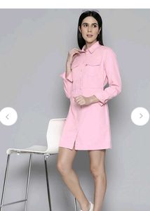 Levi's Pink Denim Shirt Dress