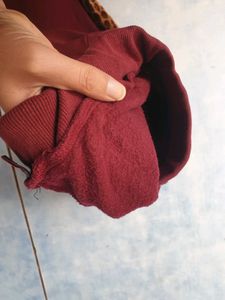 Burgundy Animal Print Joggers