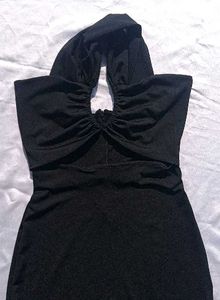 Brand New (Newme) Black Cutout Ruched Dress