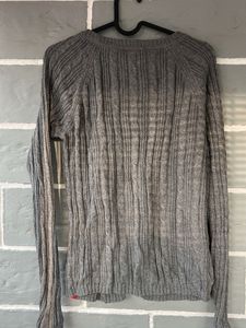 elle Gray Knit Cardigan