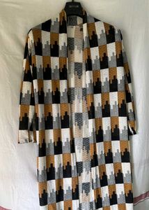 Checked Duster Full Length Shrug - Coat