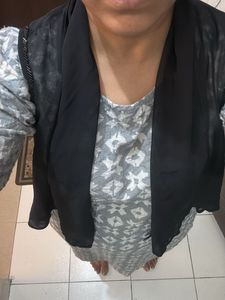 Sheer Black Sleeveless Vest