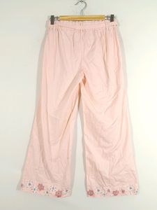 New Pink Embroidered Plazzo Pant With Top