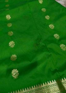 green banarasi saree