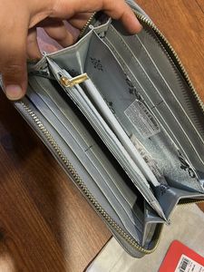 New gray Wallet with Gold Detail