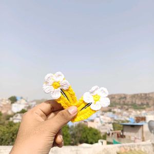 crochet hair pins for baby girl 🧶🥳