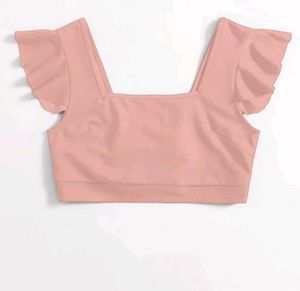 AAHWAN flared sleeves crop top