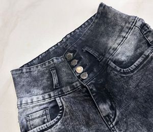 High Waist - Slim Fit - Charcoal Jeans