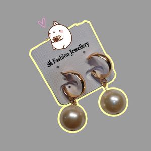 Cute Korean Pearl Drop Earrings