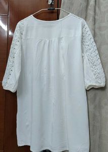 White Embroidered Top