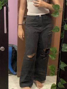 Ripped Flared Jeans