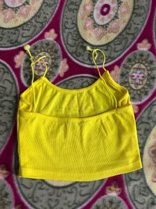Be Fearless Printed Yellow Crop Top