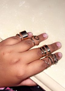 Women 10 Aesthetic Rings Combo