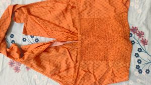 Orange Halter Neck Top