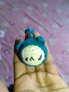 Crochet Cat Keychain (Green in colour not blue)