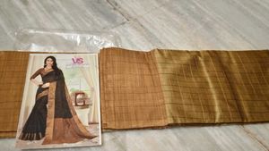 Silk Saree - Brown & Black