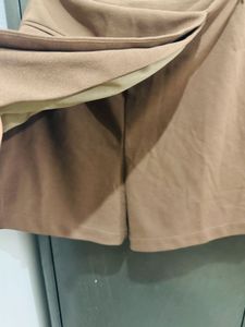 Tan Wrap Mini Skirt
