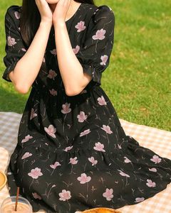 Floral Midi Ruffle Dress