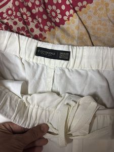 Off White Linen Pants