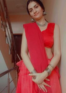 Elegant Red Organza lehnga With Stitched Blouse