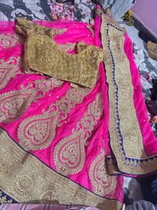 Pink & Gold Embroidered Lehenga