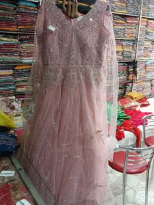 Elegant Pink Embellished Gown