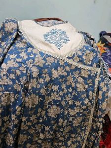 Floral Print Kurta Pillzo Set With Dupatta  Size 3