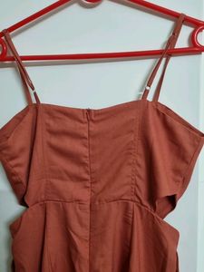 Rust Cutout Jumpsuit