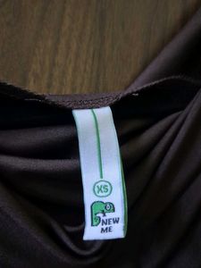 Brown Long Sleeve Mini Dress