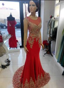 Elegant Red Embellished Gown