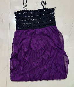 Sequin & Ruffle Party Dress
