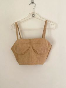Bustier Denim Crop Top